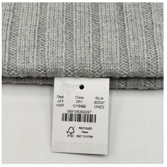 J. Crew Ribbed Cashmere Beanie Grey - Picture 3 of 4
